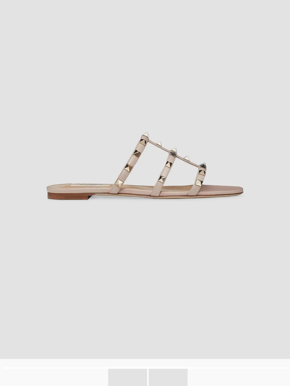 Valentino Garavani Rockstud Slide Sandal Poudre